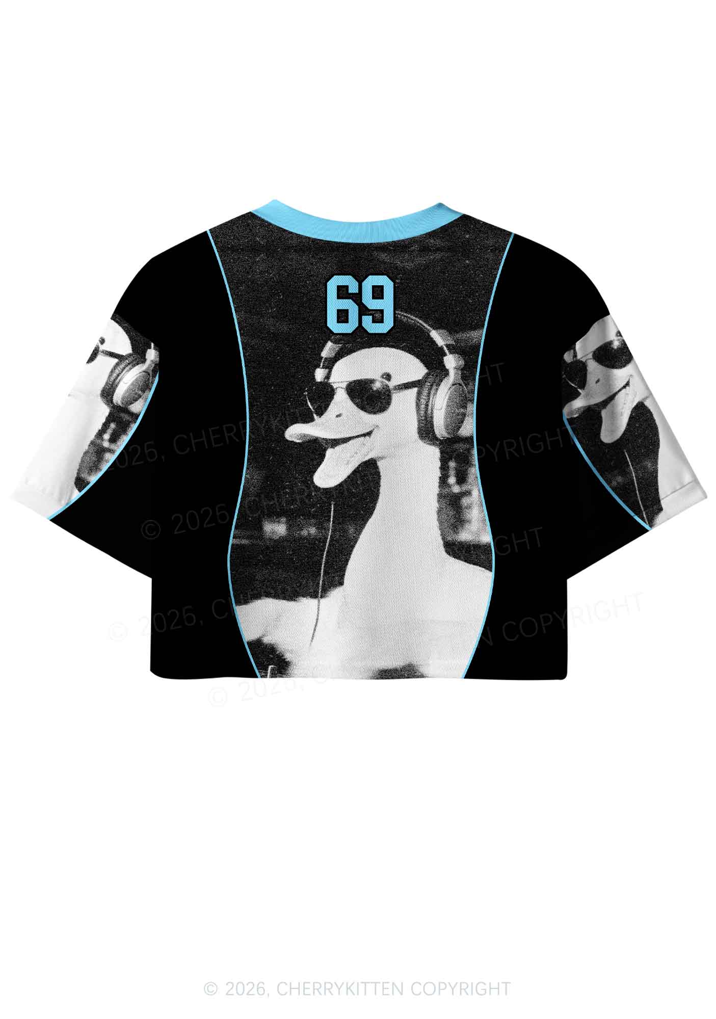 DJ Duck Y2K Crop Sport Jersey Shirts Cherrykitten