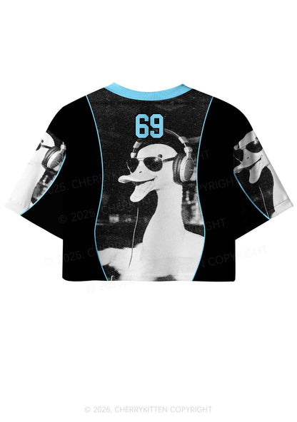 DJ Duck Y2K Crop Sport Jersey Shirts Cherrykitten