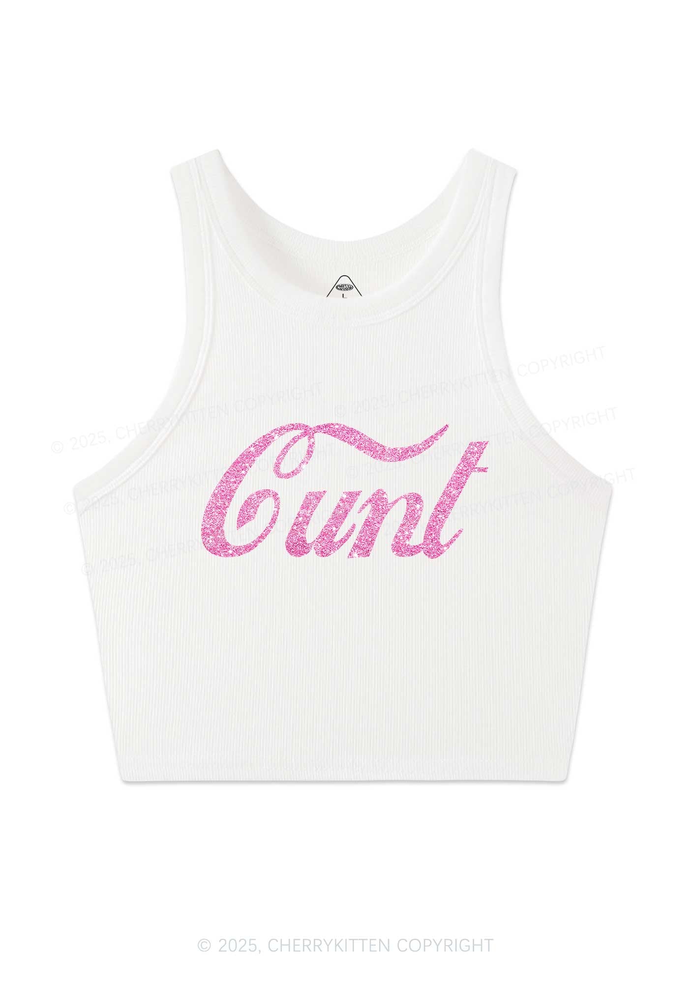Glitter Special Cxxt Y2K Crop Tank Top Cherrykitten