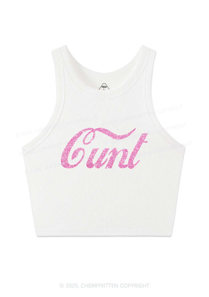 Glitter Special Cxxt Y2K Crop Tank Top Cherrykitten