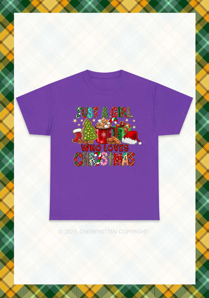 Just A Girl Who Loves Christmas Chunky Shirt Cherrykitten