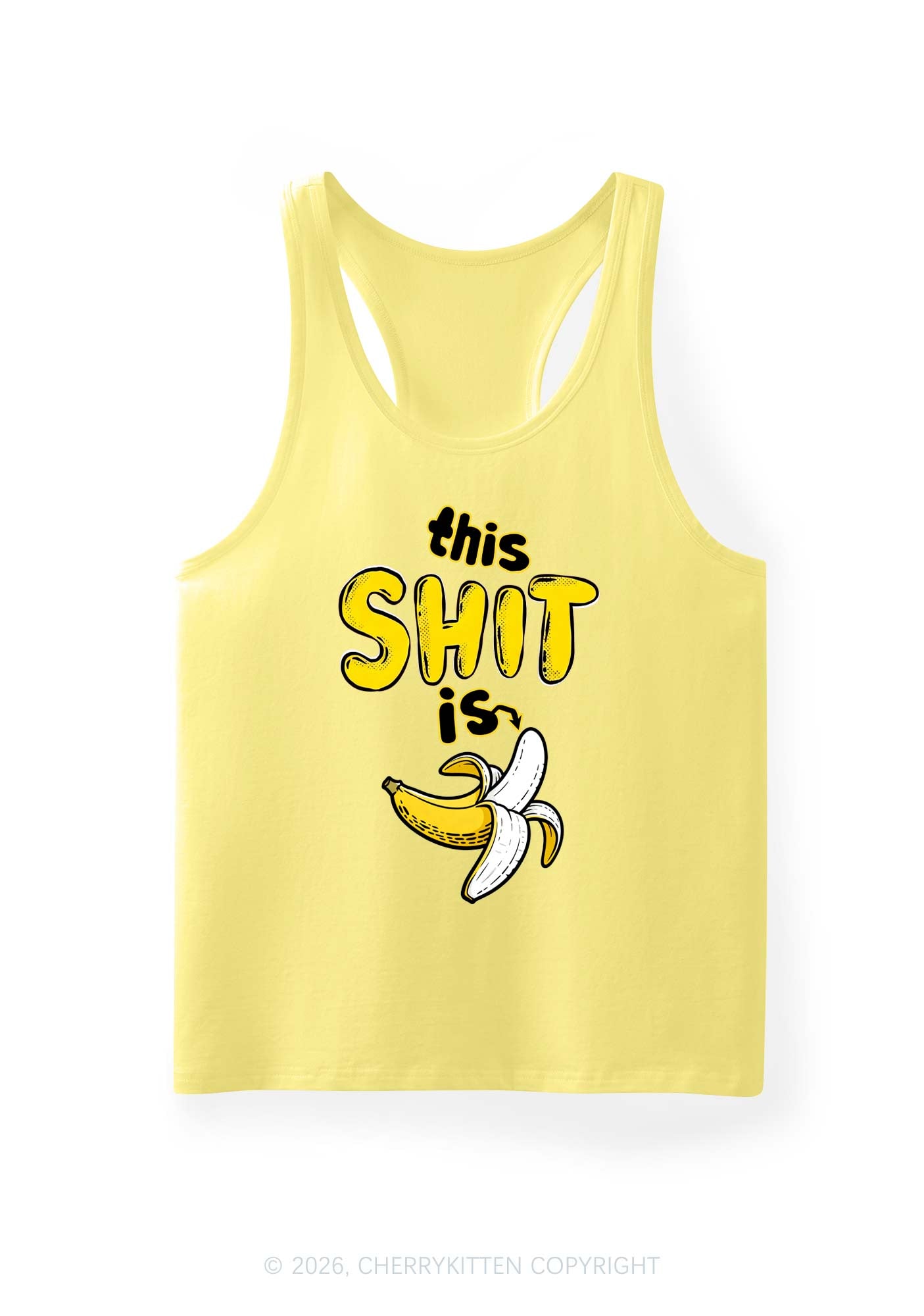 This Shxt Is Banana Y2K Men Racerback Tank Top Cherrykitten
