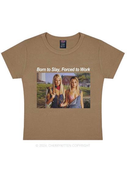 Born To Slay Y2K Baby Tee Cherrykitten