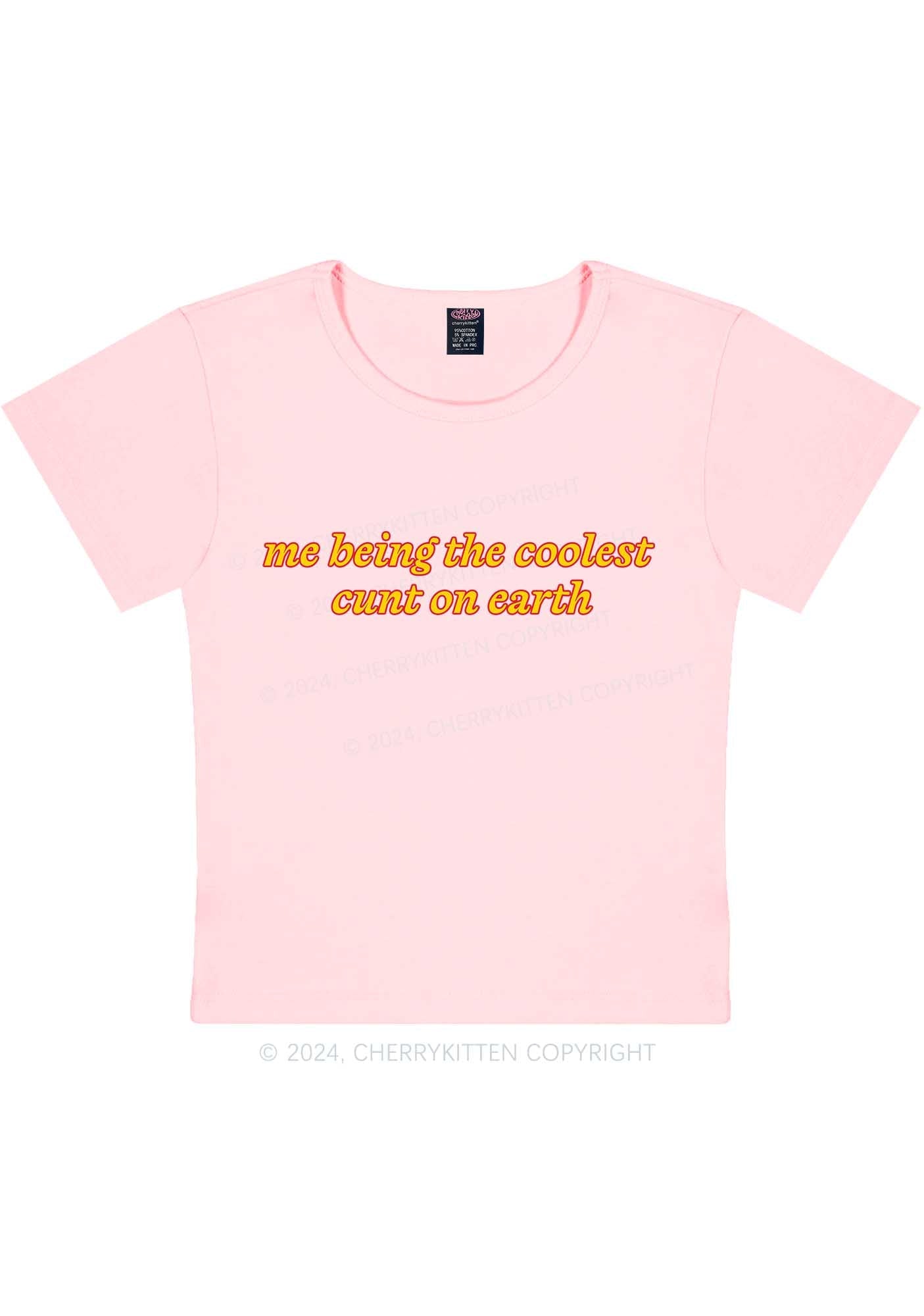 Coolest Cxnt On Earth Y2K Baby Tee Cherrykitten