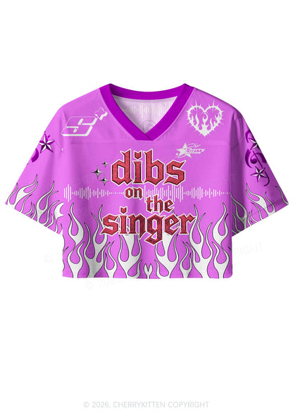 Dibs On The Singer Y2K Crop Sport Jersey Shirts Cherrykitten