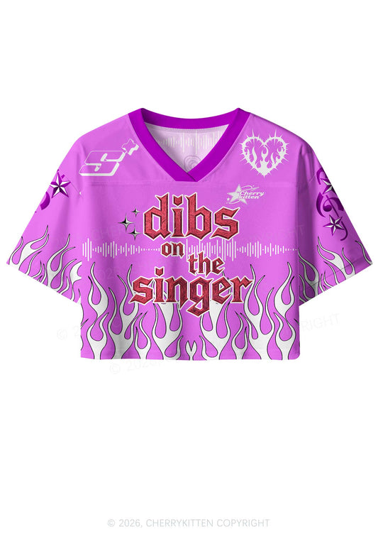 Dibs On The Singer Y2K Crop Sport Jersey Shirts Cherrykitten
