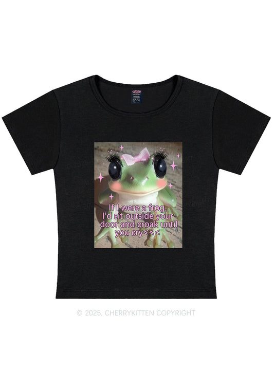 If I Were Frog Y2K Baby Tee Cherrykitten