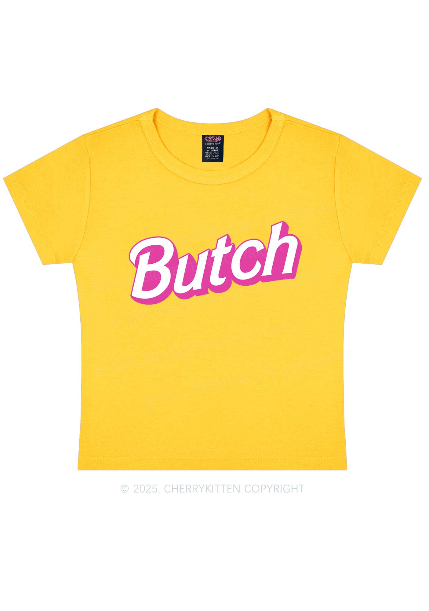 Pink Butch Y2K Baby Tee Cherrykitten