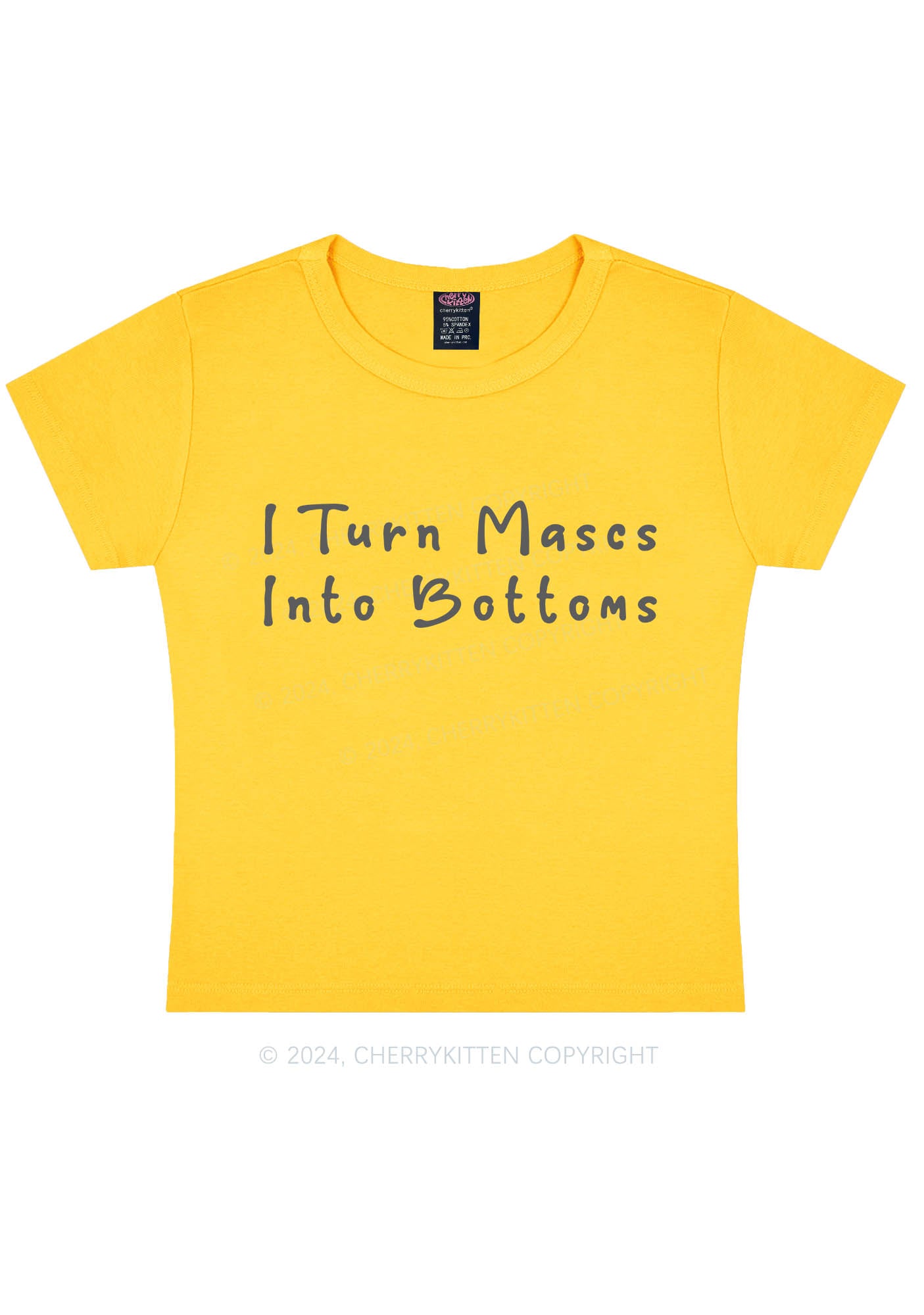 Turn Mascs Into Bottoms Y2K Baby Tee Cherrykitten
