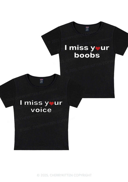 Miss Your Voice Bxxbs Y2K Valentine's Day Baby Tee Cherrykitten