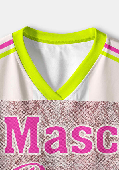 Masc Princess Snakeskin Texture Pride Y2K Crop Sport Jersey Shirts Cherrykitten