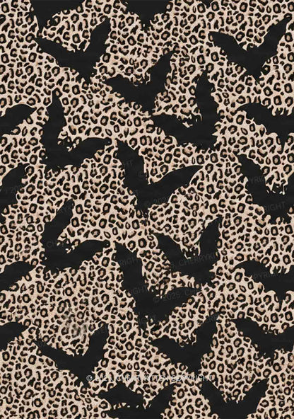 Bat Leopard Y2K Print Long Sleeve Pajama Set Cherrykitten