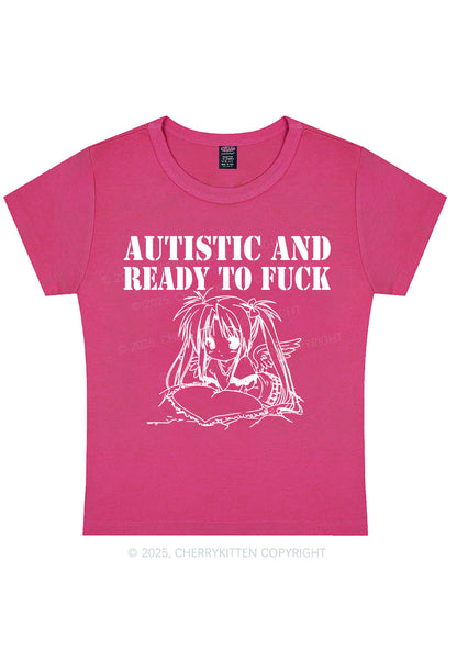 Autistic Ready To Fxxk Y2K Baby Tee Cherrykitten