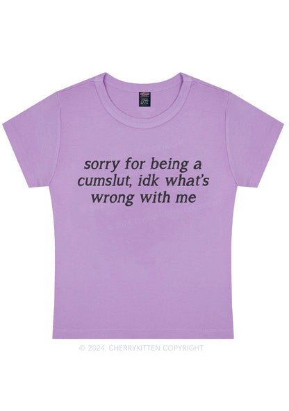 Curvy Sorry For Being Cxmslxt Y2K Baby Tee Cherrykitten