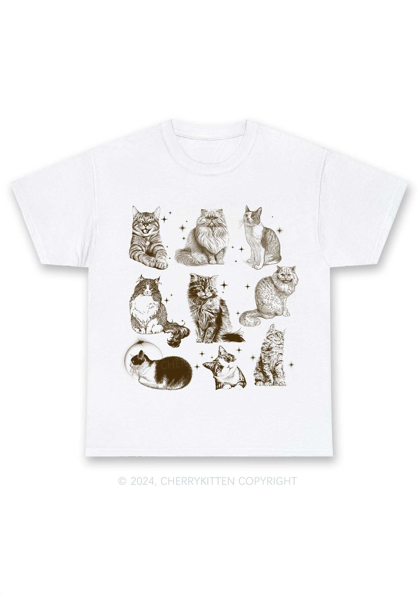 Retro Kitten Y2K Chunky Shirt Cherrykitten