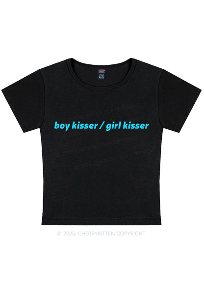 Boy Kisser Girl Kisser Pride Y2K Baby Tee Cherrykitten