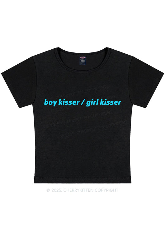 Boy Kisser Girl Kisser Pride Y2K Baby Tee Cherrykitten