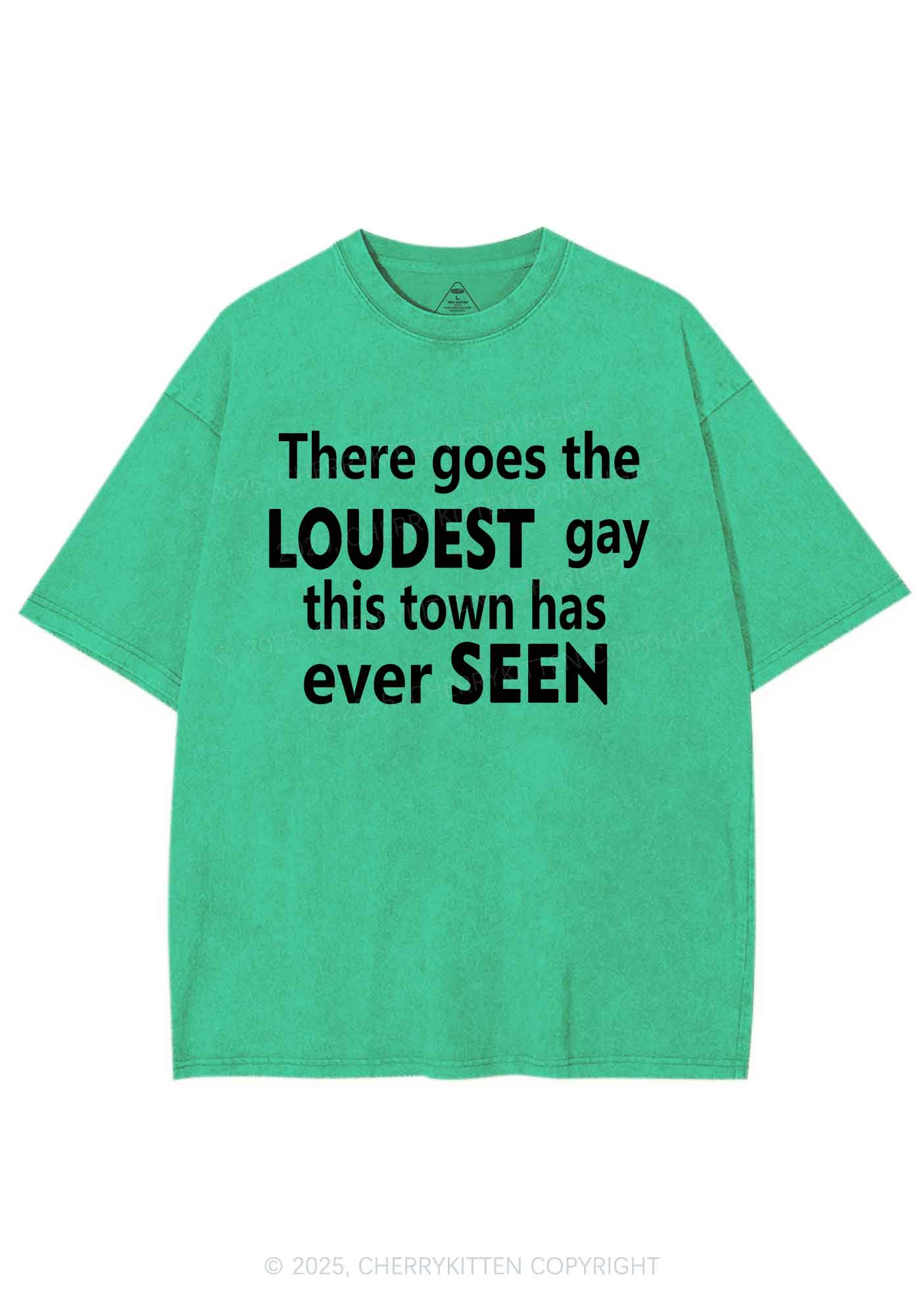 The Loudest Gay Y2K Shirts Washed Tee Cherrykitten
