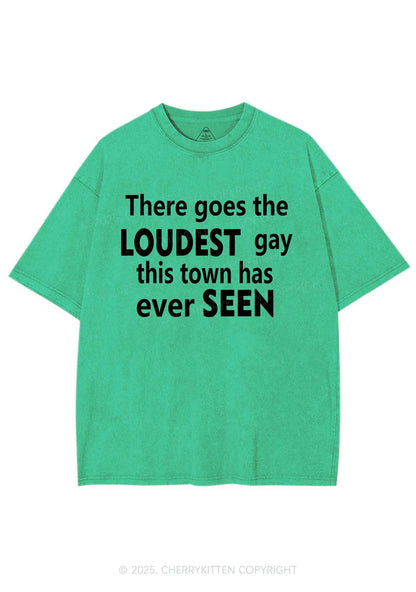 The Loudest Gay Y2K Shirts Washed Tee Cherrykitten