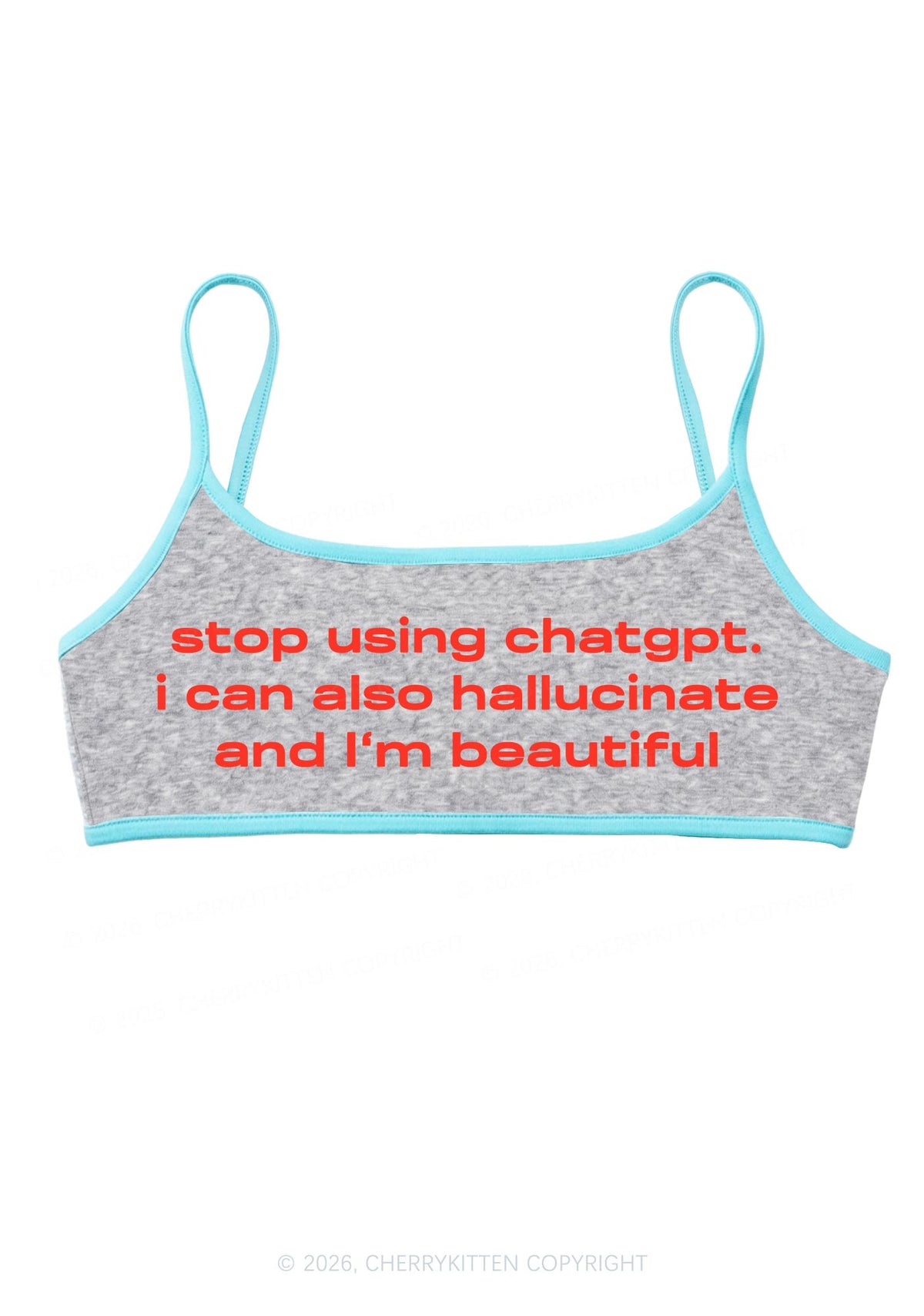 Stop Using GPT Y2K Super Crop Cami Cherrykitten
