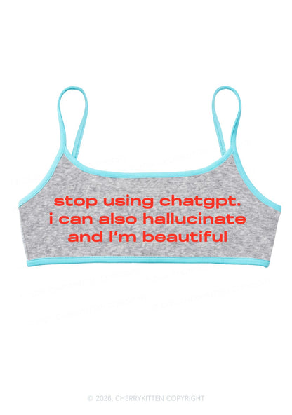 Stop Using GPT Y2K Super Crop Cami Cherrykitten