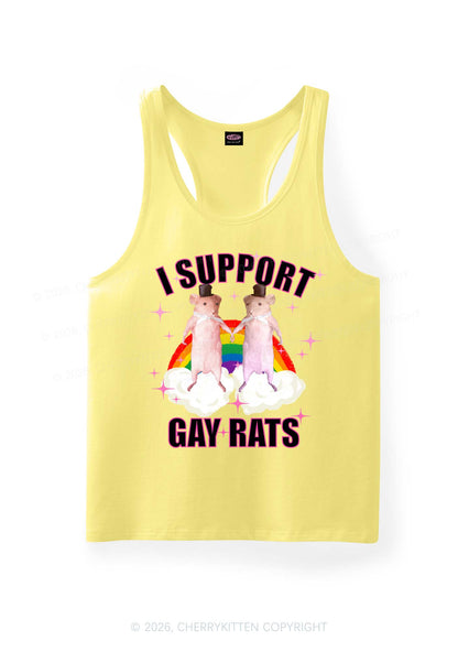 Support Gay Rats Pride Y2K Men Racerback Tank Top Cherrykitten