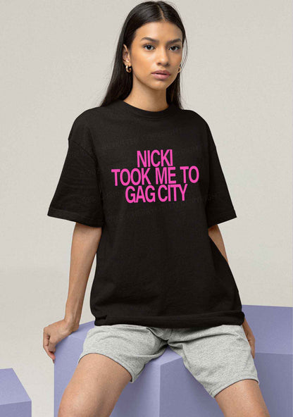 Took Me To Gag City Y2K Chunky Shirt Cherrykitten