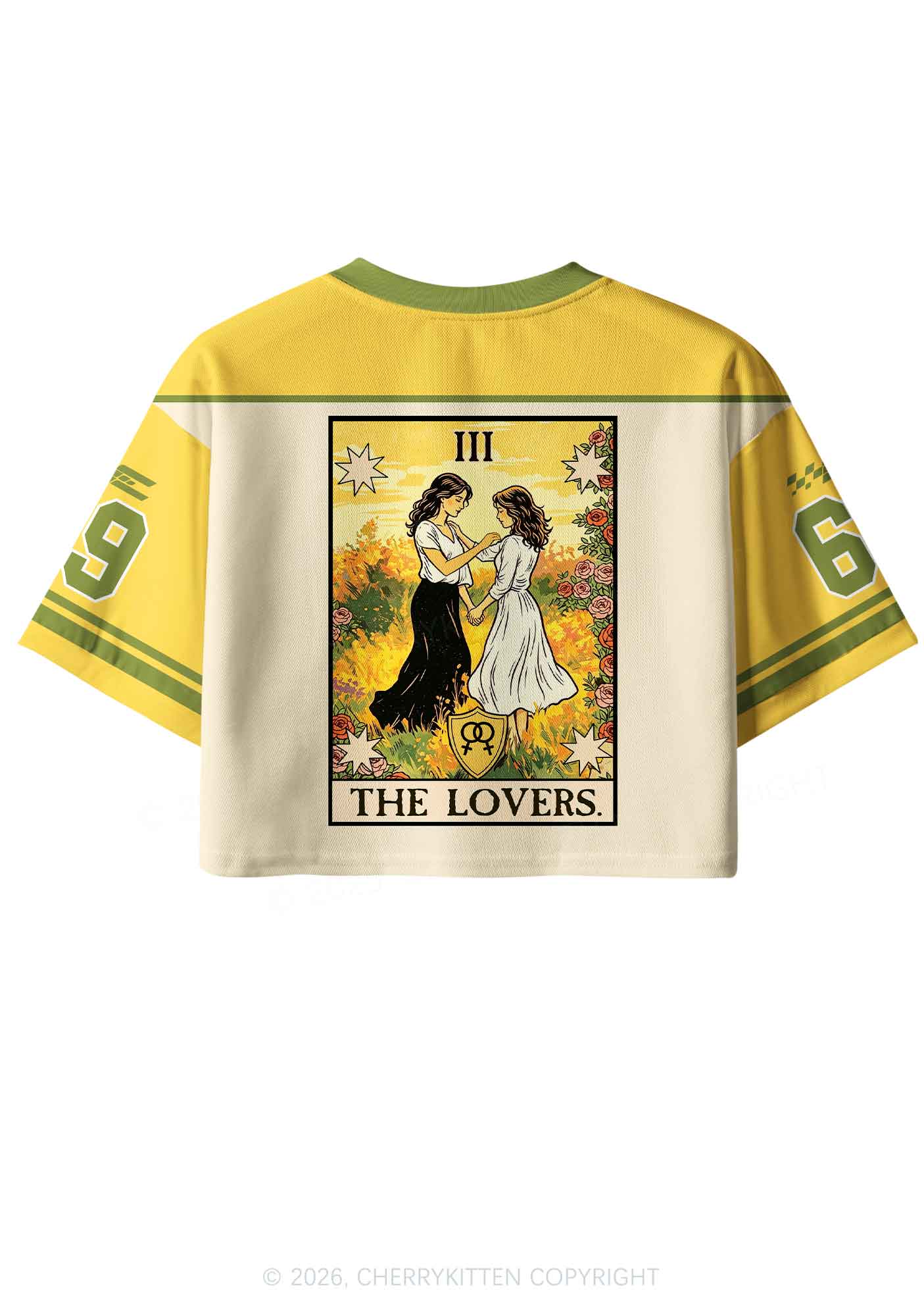 Lesbian Couple Dancing Pride Y2K Crop Sport Jersey Shirts Cherrykitten