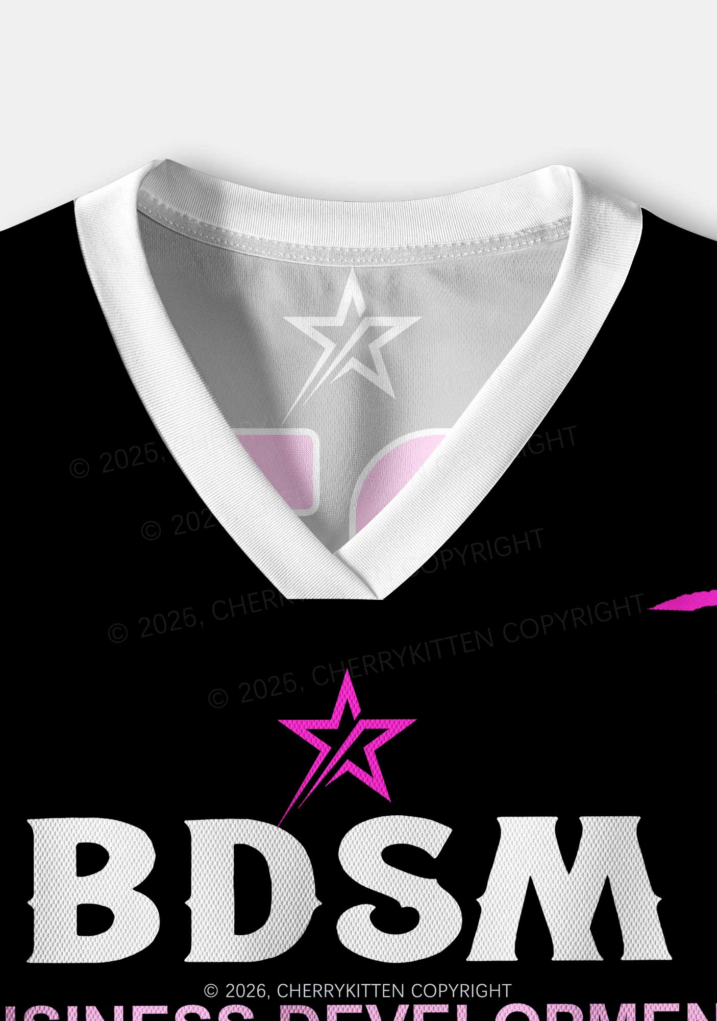 Black BDSM Y2K Crop Sport Jersey Shirts Cherrykitten