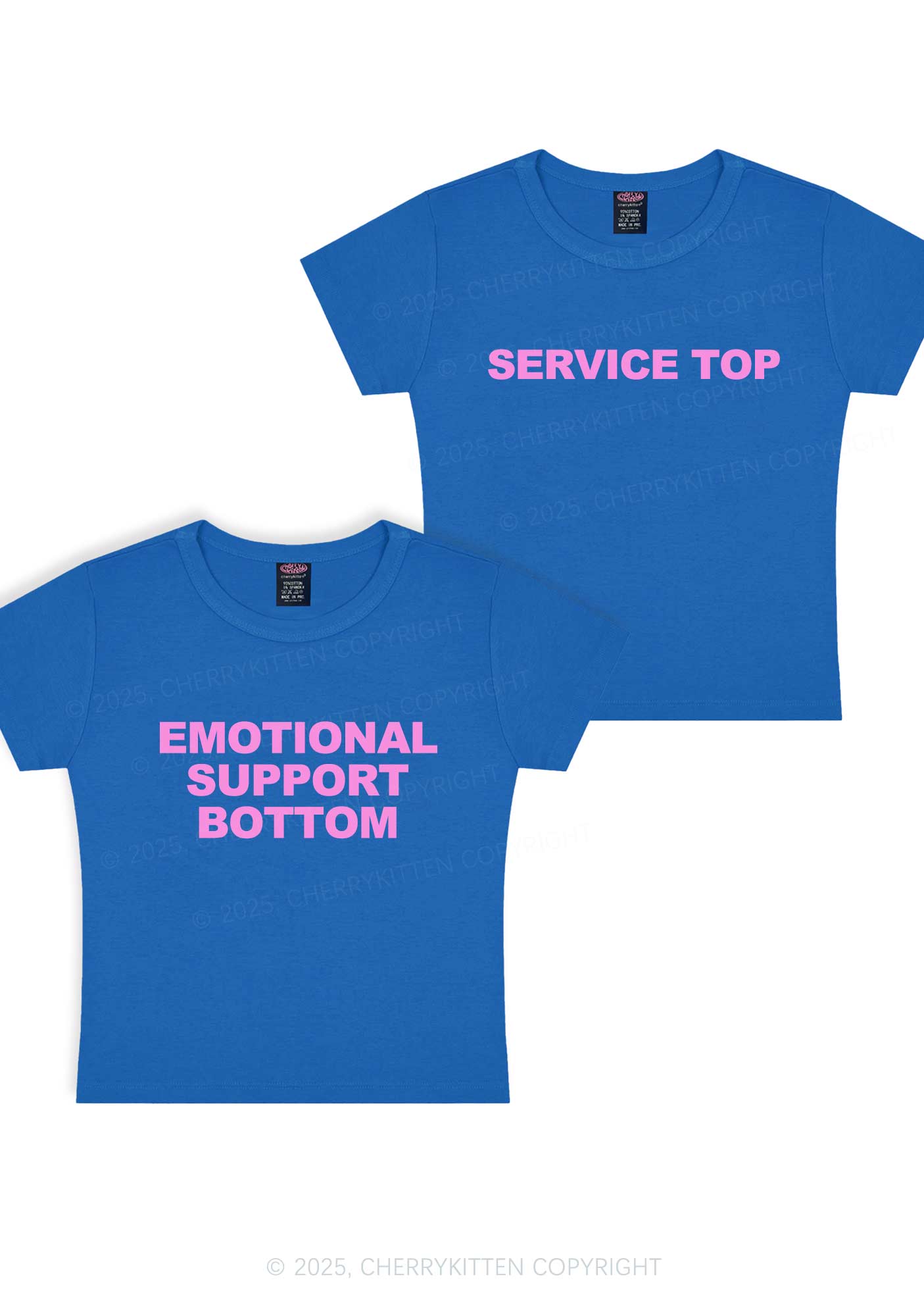 Service Top Y2K Valentine's Day Baby Tee Cherrykitten