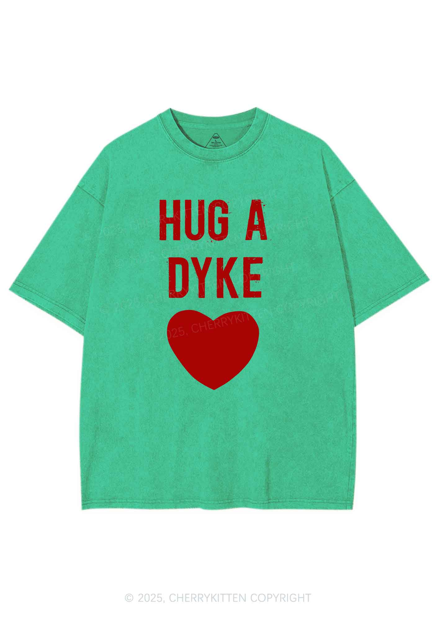 Hug A Dyke Y2K Shirts Washed Tee Cherrykitten