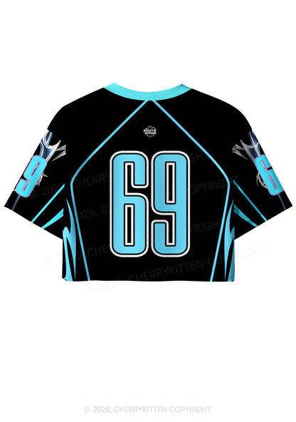 Big Dreams Techno Music Y2K Crop Sport Jersey Shirts Cherrykitten
