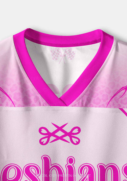 Pink Lesbians Do It Better Pride Y2K Crop Sport Jersey Shirts Cherrykitten