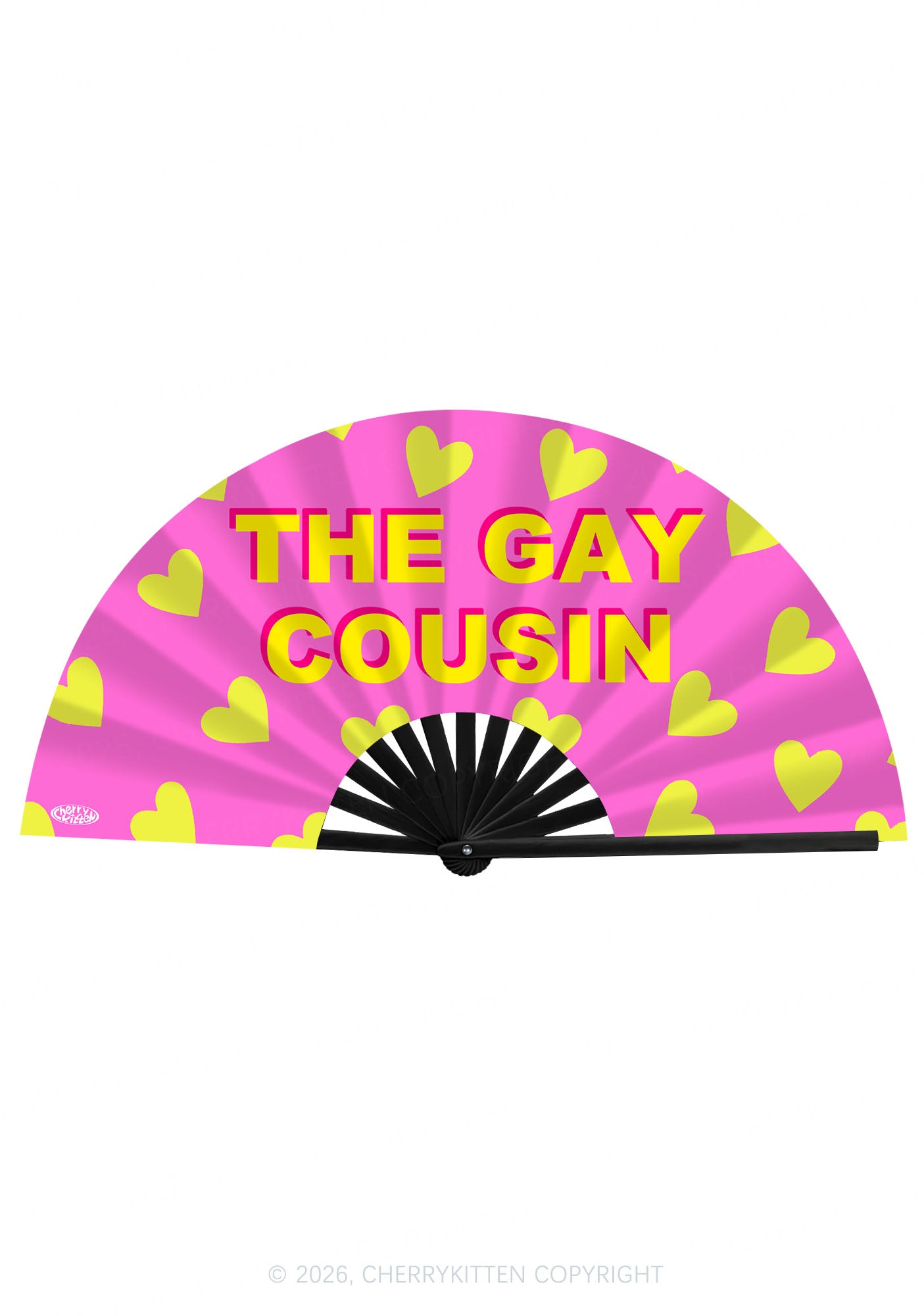 The Gay Cousin Pride Y2K Rave Hand Fan Cherrykitten
