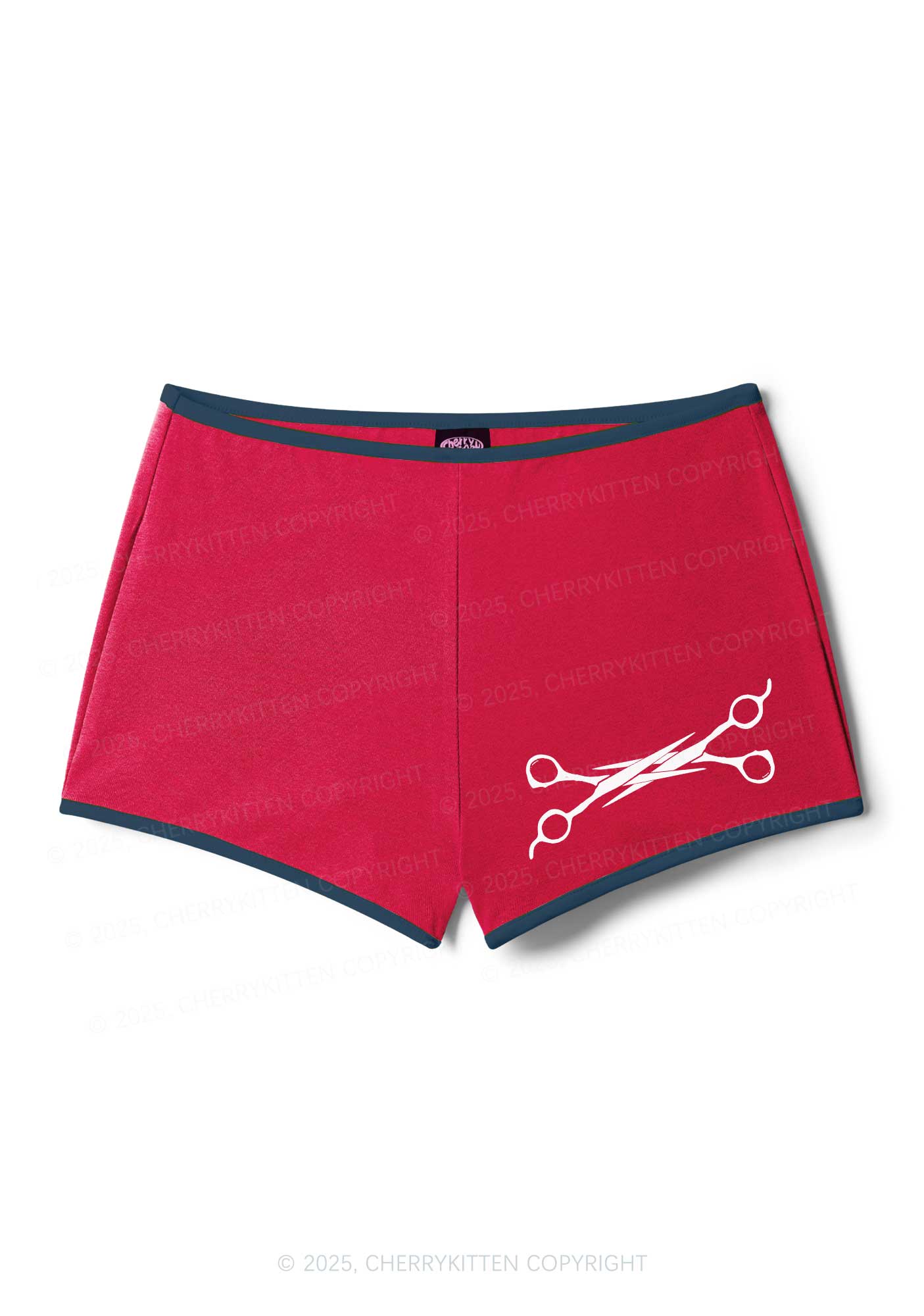 Pink Scissor Pride Y2K Booty Shorts Cherrykitten