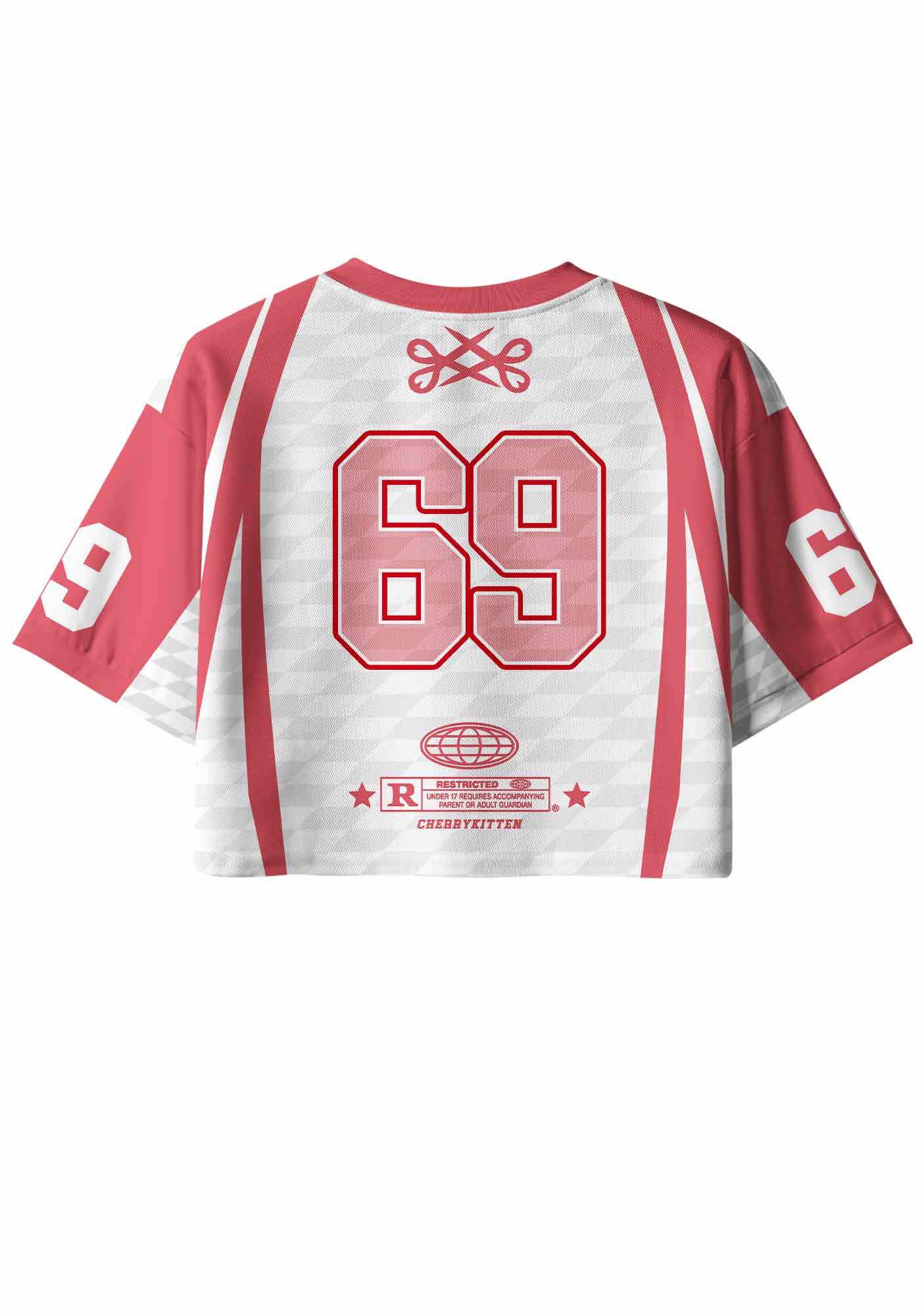 Im Not A Lesbian But My GF Is Pride Y2K Crop Sport Jersey Shirts Cherrykitten