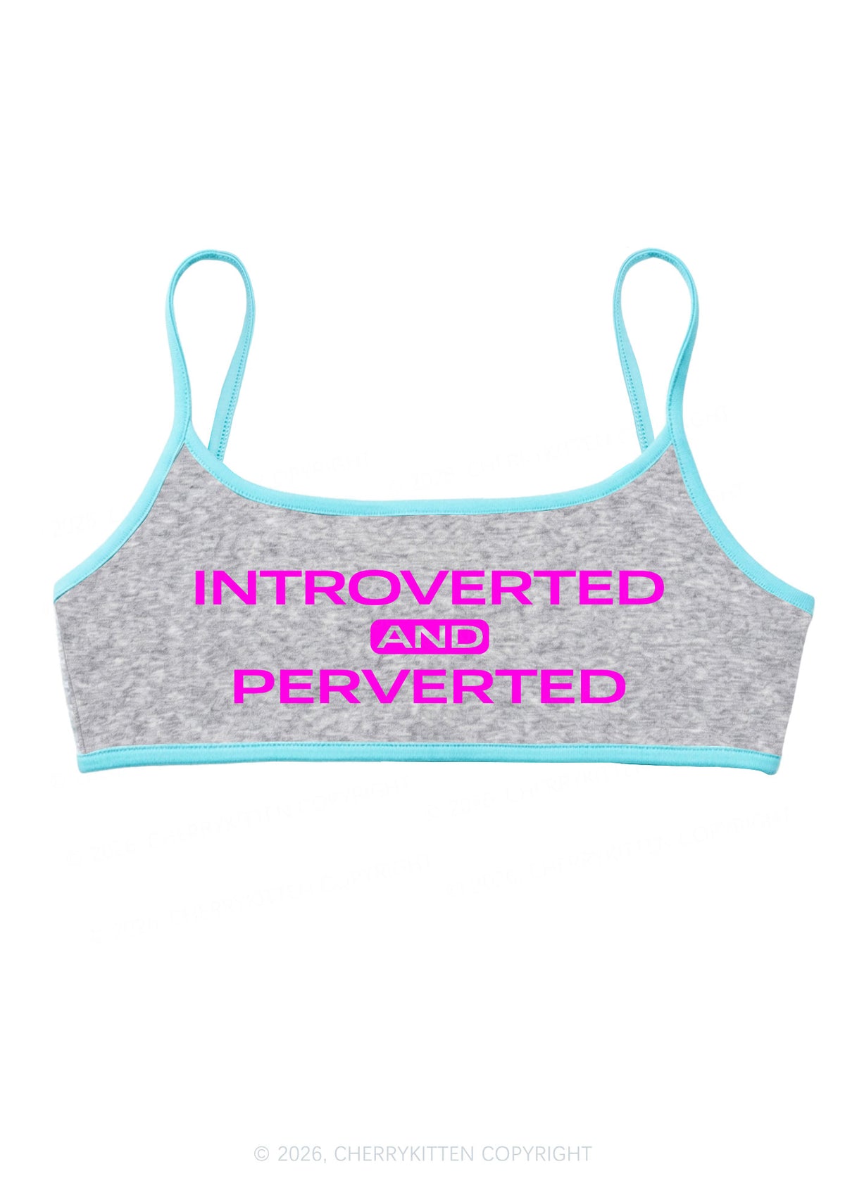 Introverted And Perverted Y2K Super Crop Cami Cherrykitten