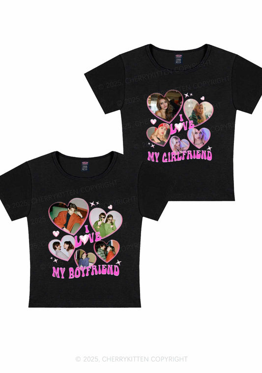 Custom My BF GF Photos Y2K Valentine's Day Baby Tee Cherrykitten