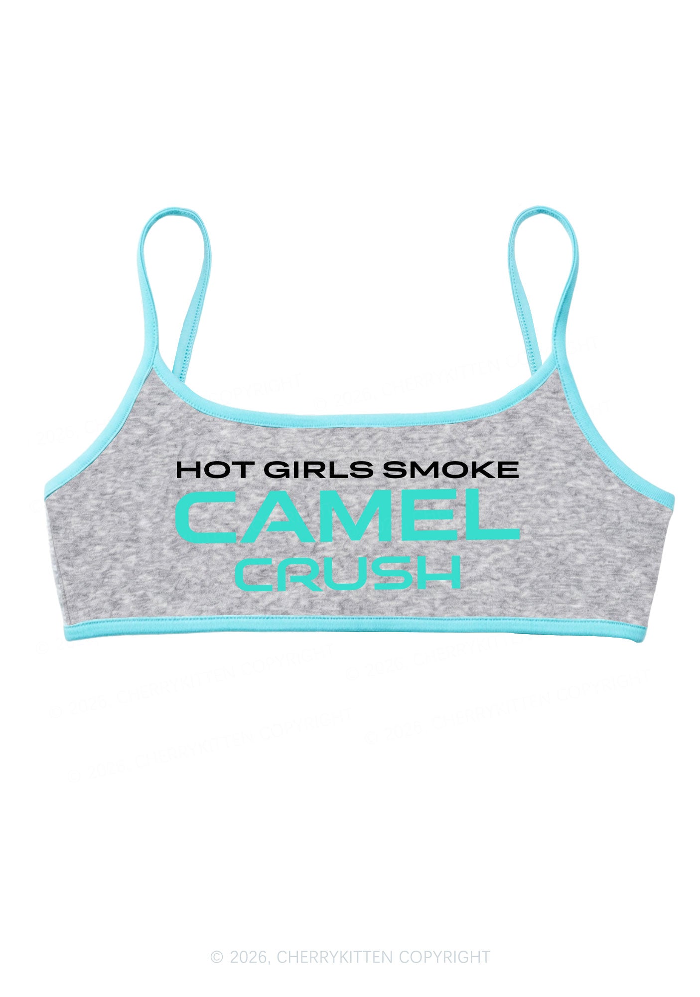 Hot Girls Smoke Mint Y2K Super Crop Cami Cherrykitten