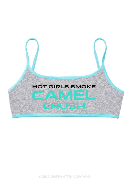 Hot Girls Smoke Mint Y2K Super Crop Cami Cherrykitten
