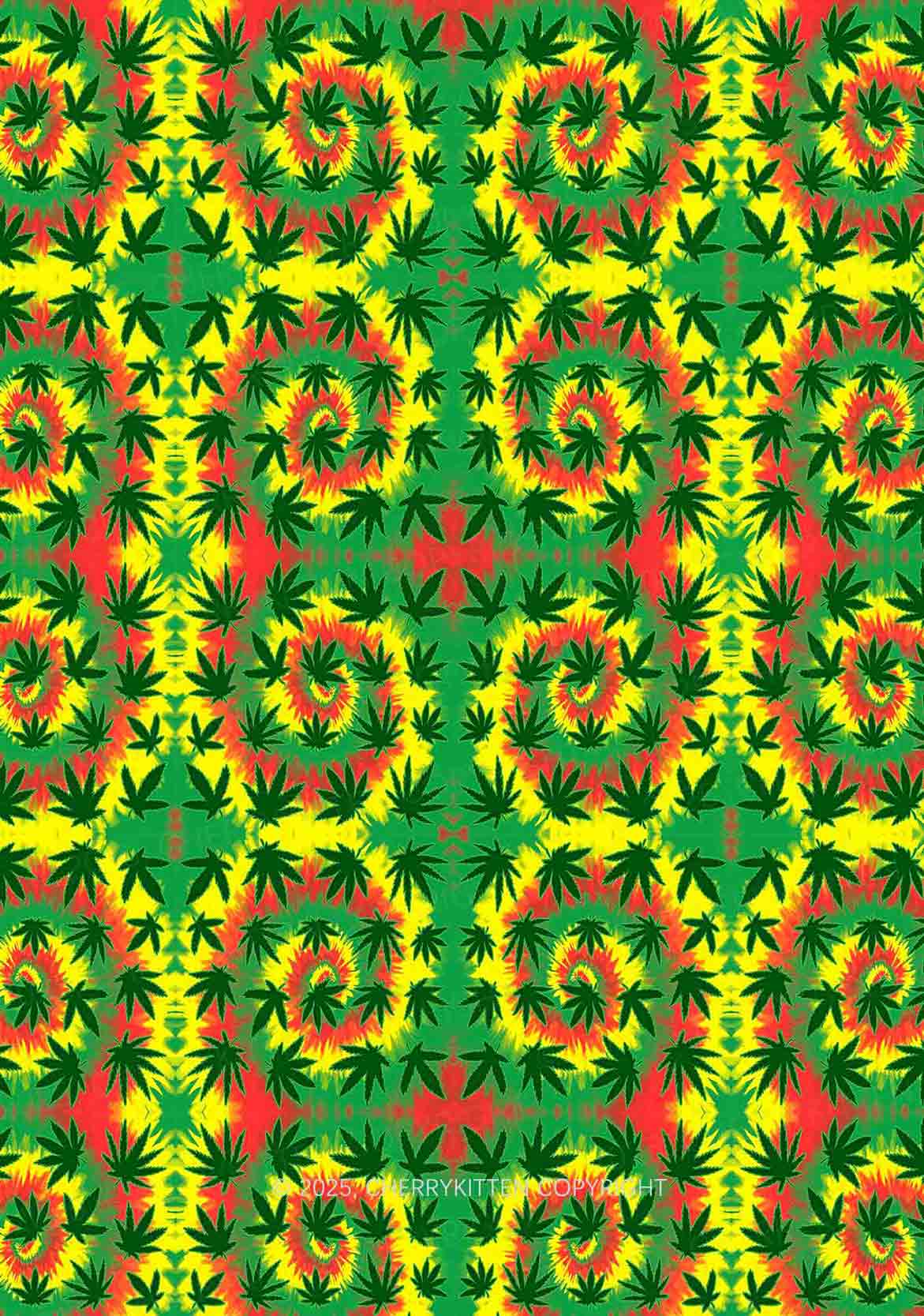 Trippy Leaves Y2K Mesh Slip Dress Cherrykitten