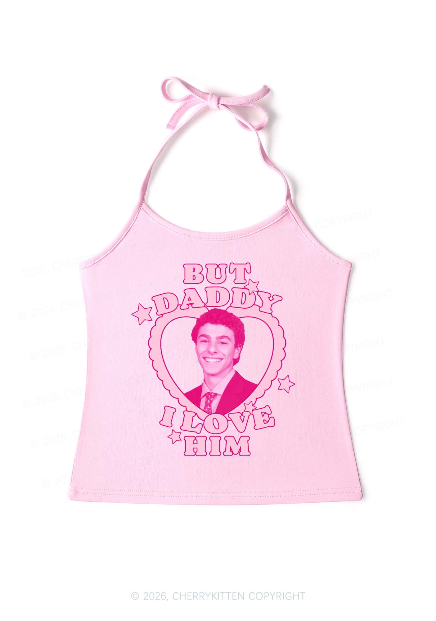 Daddy I Love Him Luigi Y2K Halter Neck Cami Cherrykitten