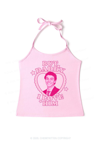 Daddy I Love Him Luigi Y2K Halter Neck Cami Cherrykitten
