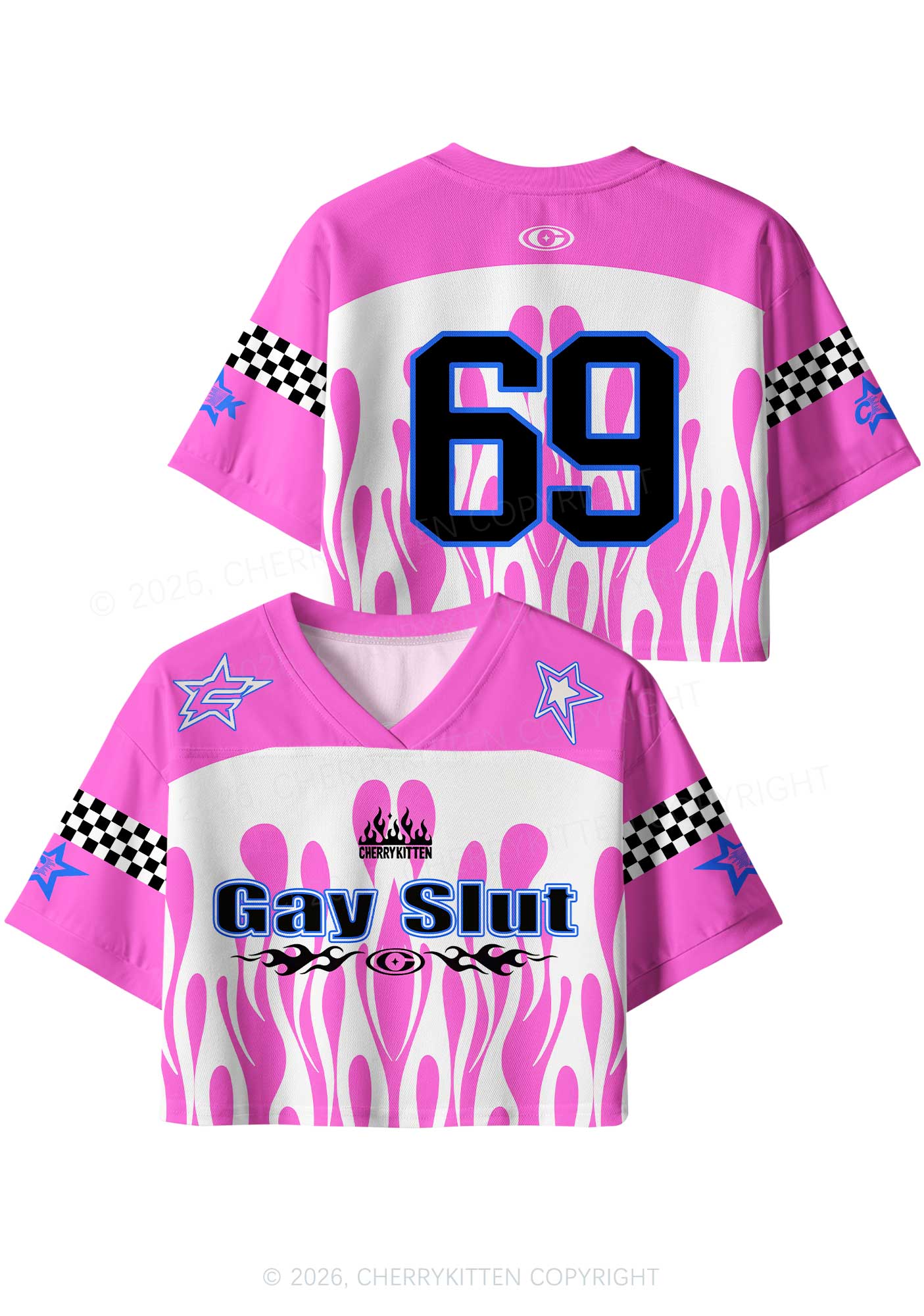 Gay Slxt Pride Y2K Crop Sport Jersey Shirts Cherrykitten