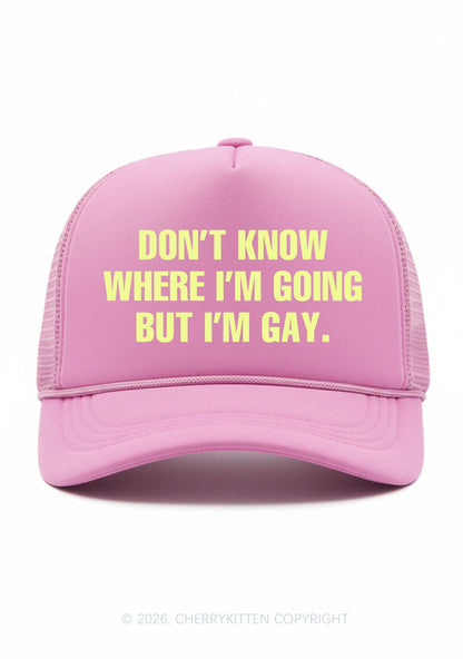 But Im Gay Pride Y2K Trucker Hat Cherrykitten
