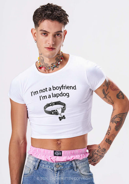 Im Not A BF Im A Lapdog Y2K Baby Tee Cherrykitten