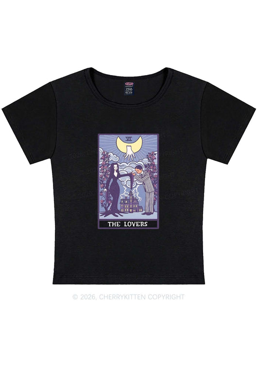Halloween The Lovers Y2K Baby Tee Cherrykitten