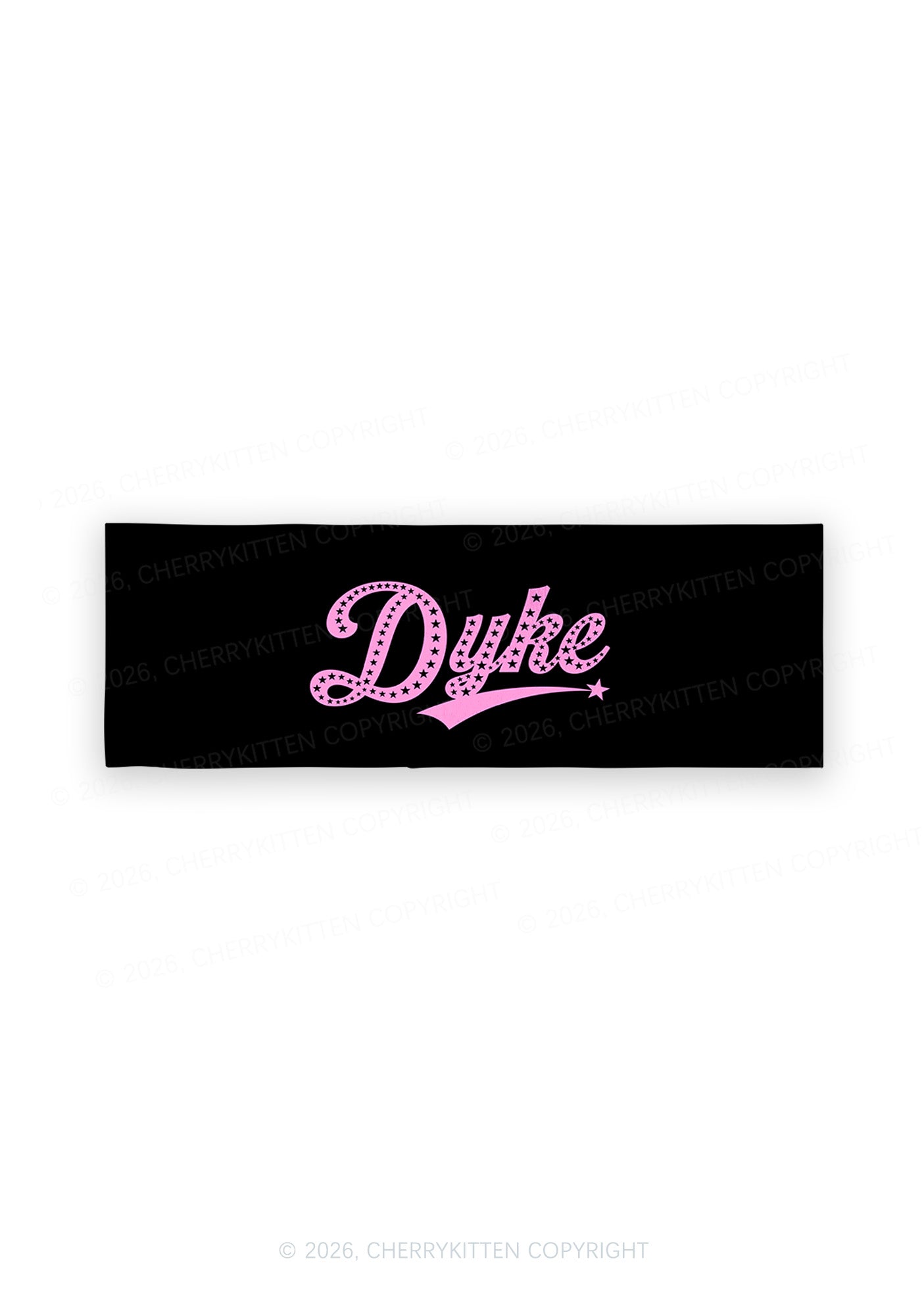 Pink Star Dyke Pride Y2K Print Headband Cherrykitten