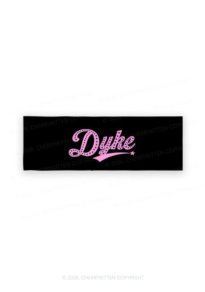 Pink Star Dyke Pride Y2K Print Headband Cherrykitten