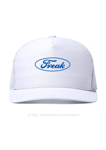 Oval Freak Y2K Trucker Mesh Hat Cherrykitten